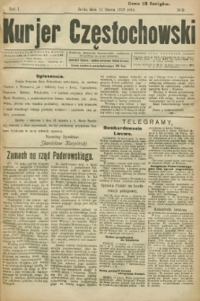 Kurjer Częstochowski. R.1, № 9 (12 marca 1919)