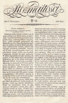 Rozmaitości : pismo dodatkowe do Gazety Lwowskiej. 1836, nr 41