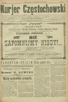 Kurjer Częstochowski. R.1, № 37 (15 kwietnia 1919)