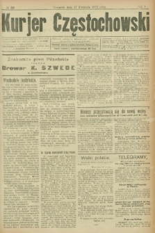 Kurjer Częstochowski. R.1, № 39 (17 kwietnia 1919)