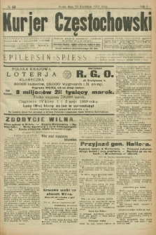 Kurjer Częstochowski. R.1, № 42 (23 kwietnia 1919)