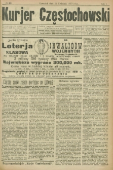 Kurjer Częstochowski. R.1, № 43 (24 kwietnia 1919)