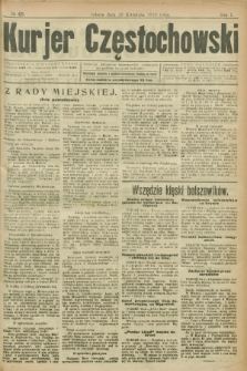 Kurjer Częstochowski. R.1, № 45 (26 kwietnia 1919)