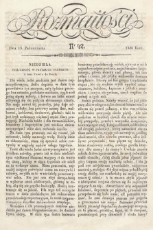Rozmaitości : pismo dodatkowe do Gazety Lwowskiej. 1836, nr 42
