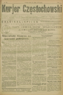 Kurjer Częstochowski. R.1, № 74 (31 maja 1919)