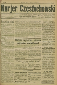 Kurjer Częstochowski. R.1, № 75 (1 czerwca 1919)