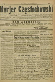 Kurjer Częstochowski. R.1, № 77 (4 czerwca 1919)