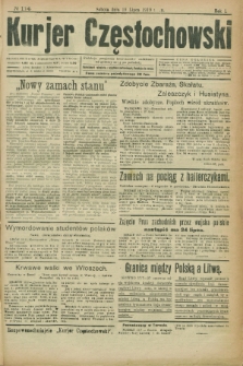 Kurjer Częstochowski. R.1, № 114 (19 lipca 1919)