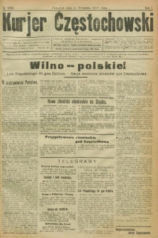 Kurjer Częstochowski. R.1, № 158 (11 września 1919)
