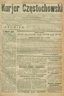 Kurjer Częstochowski. R.1, № 161 (14 września 1919)