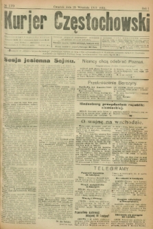 Kurjer Częstochowski. R.1, № 170 (25 września 1919)