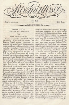 Rozmaitości : pismo dodatkowe do Gazety Lwowskiej. 1836, nr 45
