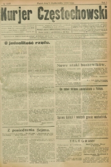 Kurjer Częstochowski. R.1, № 177 (3 października 1919)