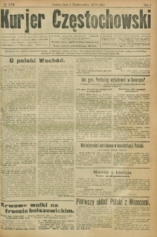 Kurjer Częstochowski. R.1, № 178 (4 października 1919)