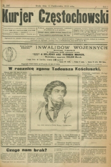 Kurjer Częstochowski. R.1, № 187 (15 października 1919)