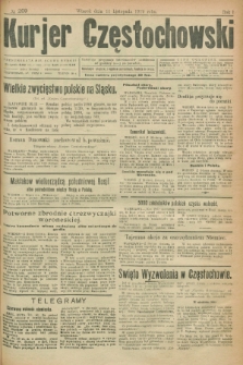 Kurjer Częstochowski. R.1, № 209 (11 listopada 1919)