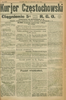 Kurjer Częstochowski. R.1, № 223 (27 listopada 1919)