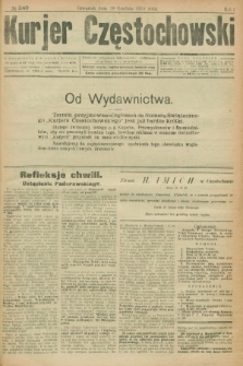 Kurjer Częstochowski. R.1, № 240 (18 grudnia 1919)