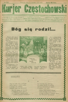 Kurjer Częstochowski. R.1, № 245 (25 grudnia 1919)