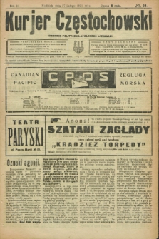 Kurjer Częstochowski : dziennik polityczno-społeczno literacki. R.3, № 23 (27 lutego 1921)
