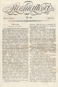 Rozmaitości : pismo dodatkowe do Gazety Lwowskiej. 1836, nr 49