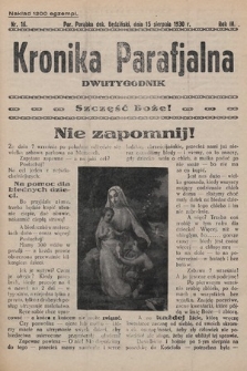 Kronika Parafjalna : dwutygodnik. 1930, nr 16