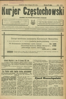 Kurjer Częstochowski : dziennik polityczno-społeczno literacki. R.3, № 122 (14 lipca 1921)