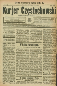Kurjer Częstochowski : dziennik polityczno-społeczno literacki. R.3, № 153 (20 sierpnia 1921)