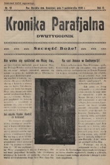 Kronika Parafjalna : dwutygodnik. 1930, nr 19