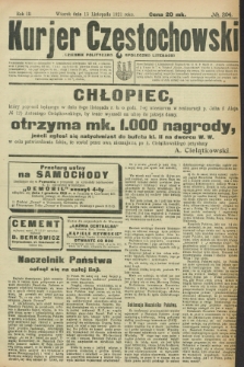 Kurjer Częstochowski : dziennik polityczno-społeczno literacki. R.3, № 204 (15 listopada 1921)