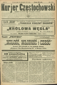 Kurjer Częstochowski : dziennik polityczno-społeczno literacki. R.3, № 210 (22 listopada 1921)