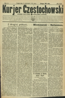 Kurjer Częstochowski : dziennik polityczno-społeczno literacki. R.3, № 213 (25 listopada 1921)