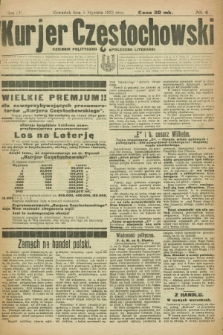 Kurjer Częstochowski : dziennik polityczno-społeczno literacki. R.4, № 4 (5 stycznia 1922)