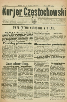 Kurjer Częstochowski : dziennik polityczno-społeczno literacki. R.4, № 7 (10 stycznia 1922) + dod.