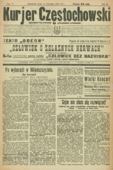 Kurjer Częstochowski : dziennik polityczno-społeczno literacki. R.4, № 9 (12 stycznia 1922)
