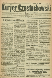 Kurjer Częstochowski : dziennik polityczno-społeczno literacki. R.4, № 10 (13 stycznia 1922)