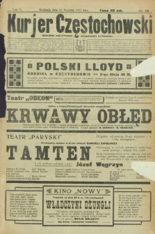 Kurjer Częstochowski : dziennik polityczno-społeczno literacki. R.4, № 18 (22 stycznia 1922)