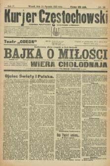 Kurjer Częstochowski : dziennik polityczno-społeczno literacki. R.4, № 19 (24 stycznia 1922)