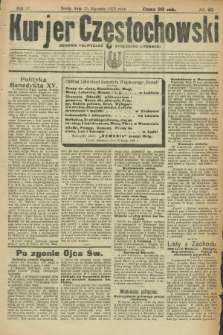Kurjer Częstochowski : dziennik polityczno-społeczno literacki. R.4, № 20 (25 stycznia 1922)
