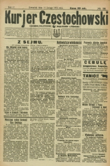 Kurjer Częstochowski : dziennik polityczno-społeczno literacki. R.4, № 38 (16 lutego 1922)