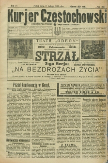 Kurjer Częstochowski : dziennik polityczno-społeczno literacki. R.4, № 39 (17 lutego 1922)