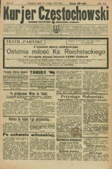 Kurjer Częstochowski : dziennik polityczno-społeczno literacki. R.4, № 44 (23 lutego 1922)
