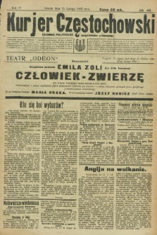 Kurjer Częstochowski : dziennik polityczno-społeczno literacki. R.4, № 46 (25 lutego 1922)