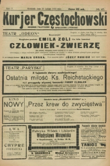 Kurjer Częstochowski : dziennik polityczno-społeczno literacki. R.4, № 47 (26 lutego 1922)