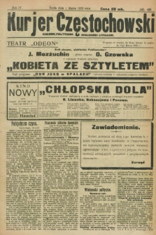 Kurjer Częstochowski : dziennik polityczno-społeczno literacki. R.4, № 49 (1 marca 1922)