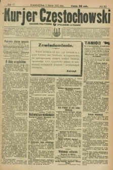 Kurjer Częstochowski : dziennik polityczno-społeczno literacki. R.4, № 50 (2 marca 1922)