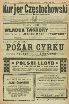Kurjer Częstochowski : dziennik polityczno-społeczno literacki. R.4, № 59 (12 marca 1922)