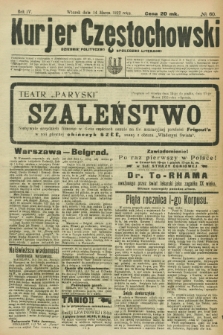 Kurjer Częstochowski : dziennik polityczno-społeczno literacki. R.4, № 60 (14 marca 1922)