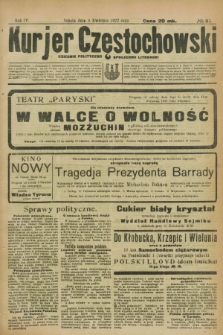 Kurjer Częstochowski : dziennik polityczno-społeczno literacki. R.4, № 81 (8 kwietnia 1922)