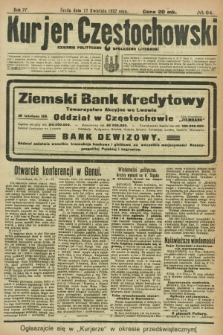 Kurjer Częstochowski : dziennik polityczno-społeczno literacki. R.4, № 84 (12 kwietnia 1922)